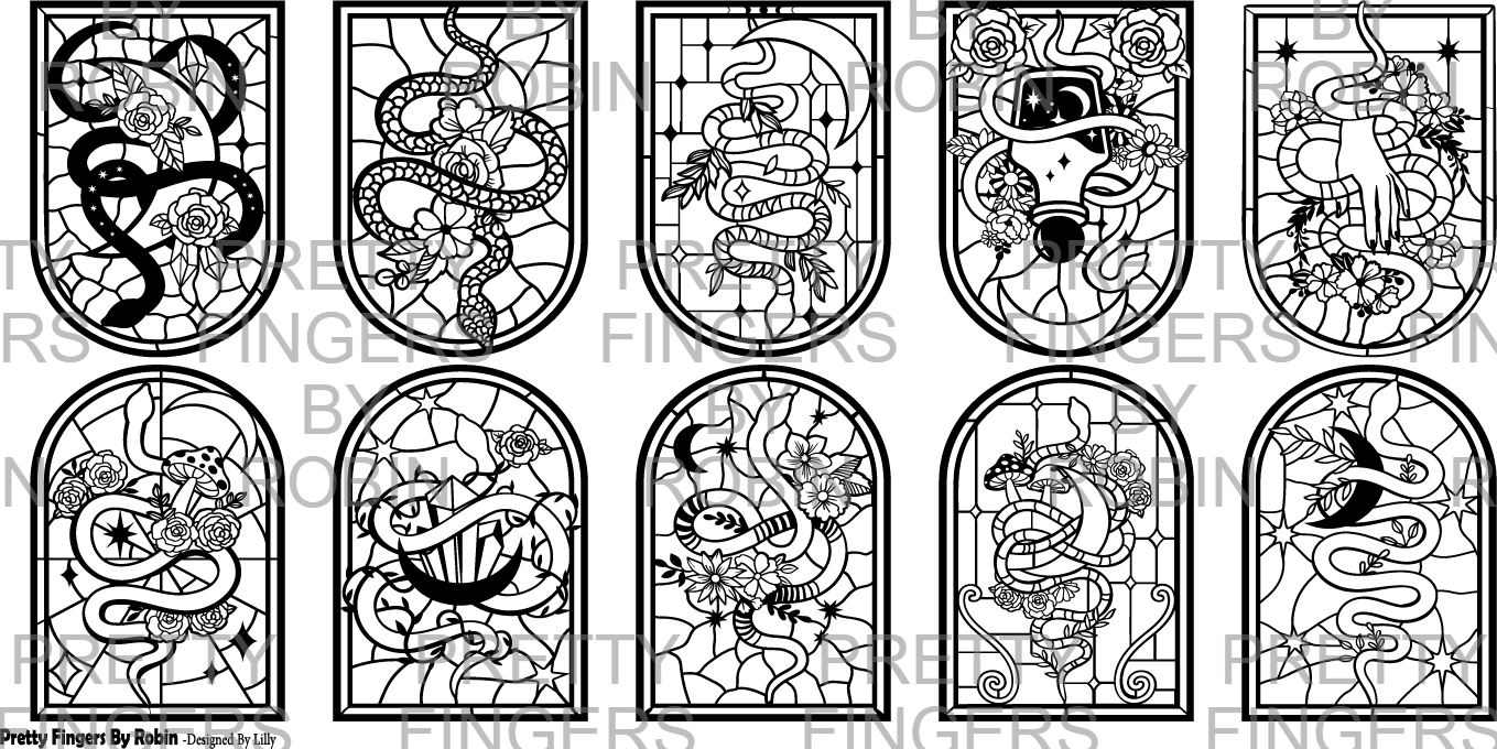 258 - Snake Stained Glass