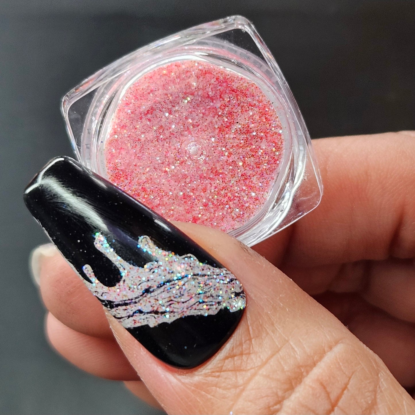 Dark Pink Nail Glitter