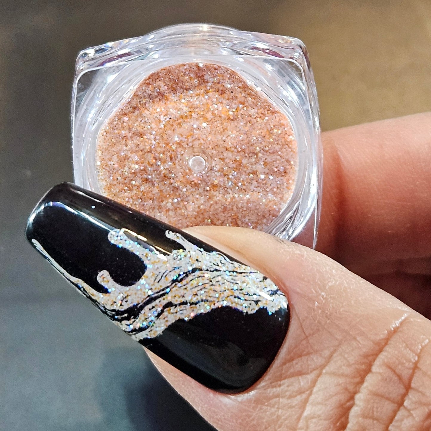 Dark Orange Nail Glitter