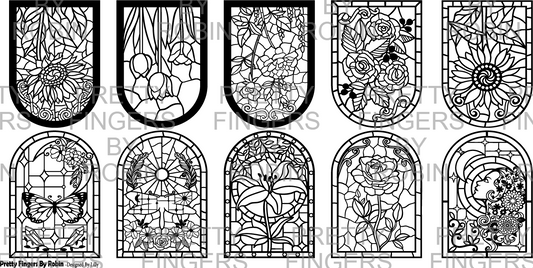 240 - Stained Glass Flowers