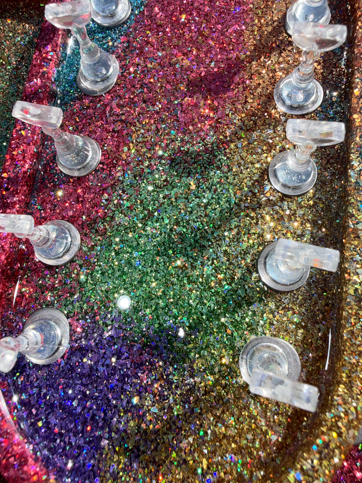 Oval Tray/Nail Stand - Rainbow