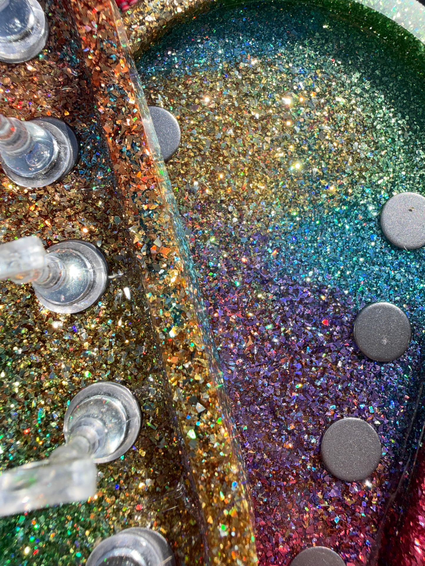 Oval Tray/Nail Stand - Rainbow