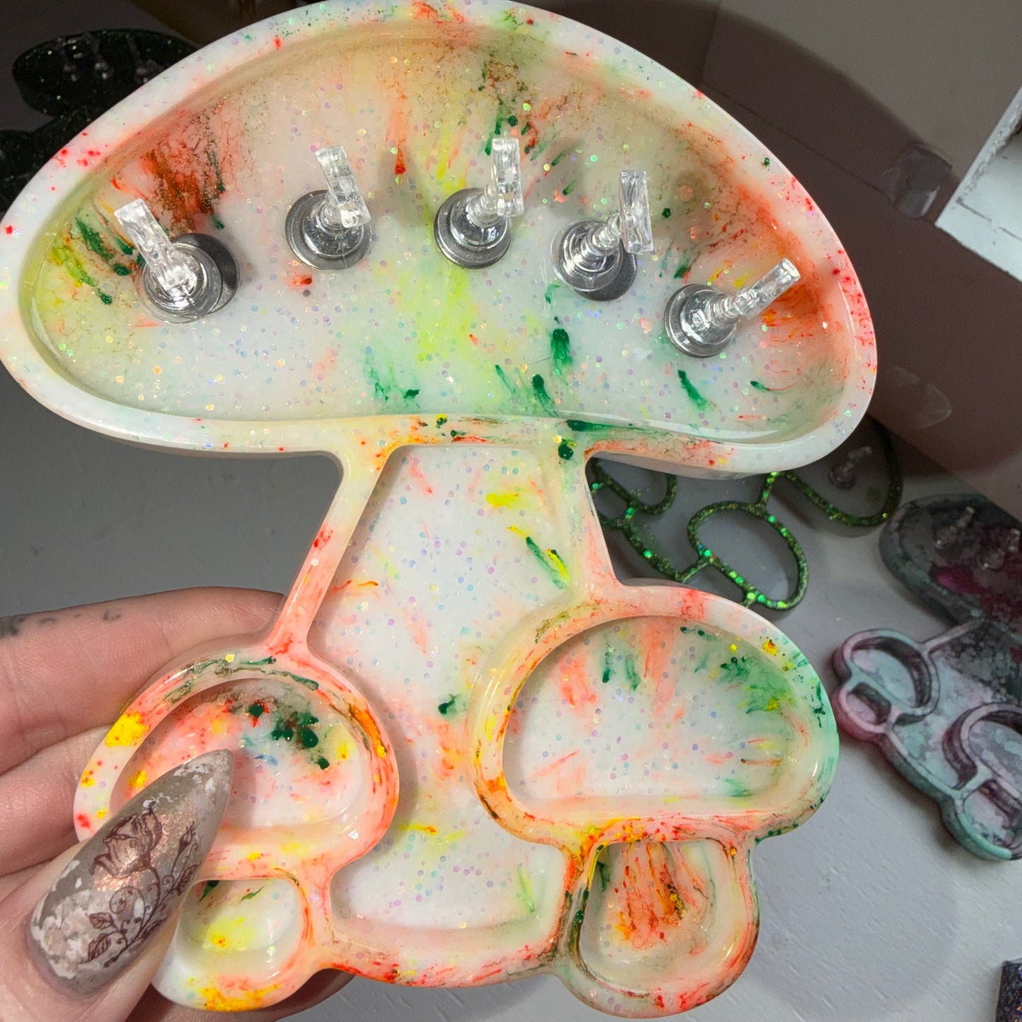 Mushroom Tray/Nail Stand #8