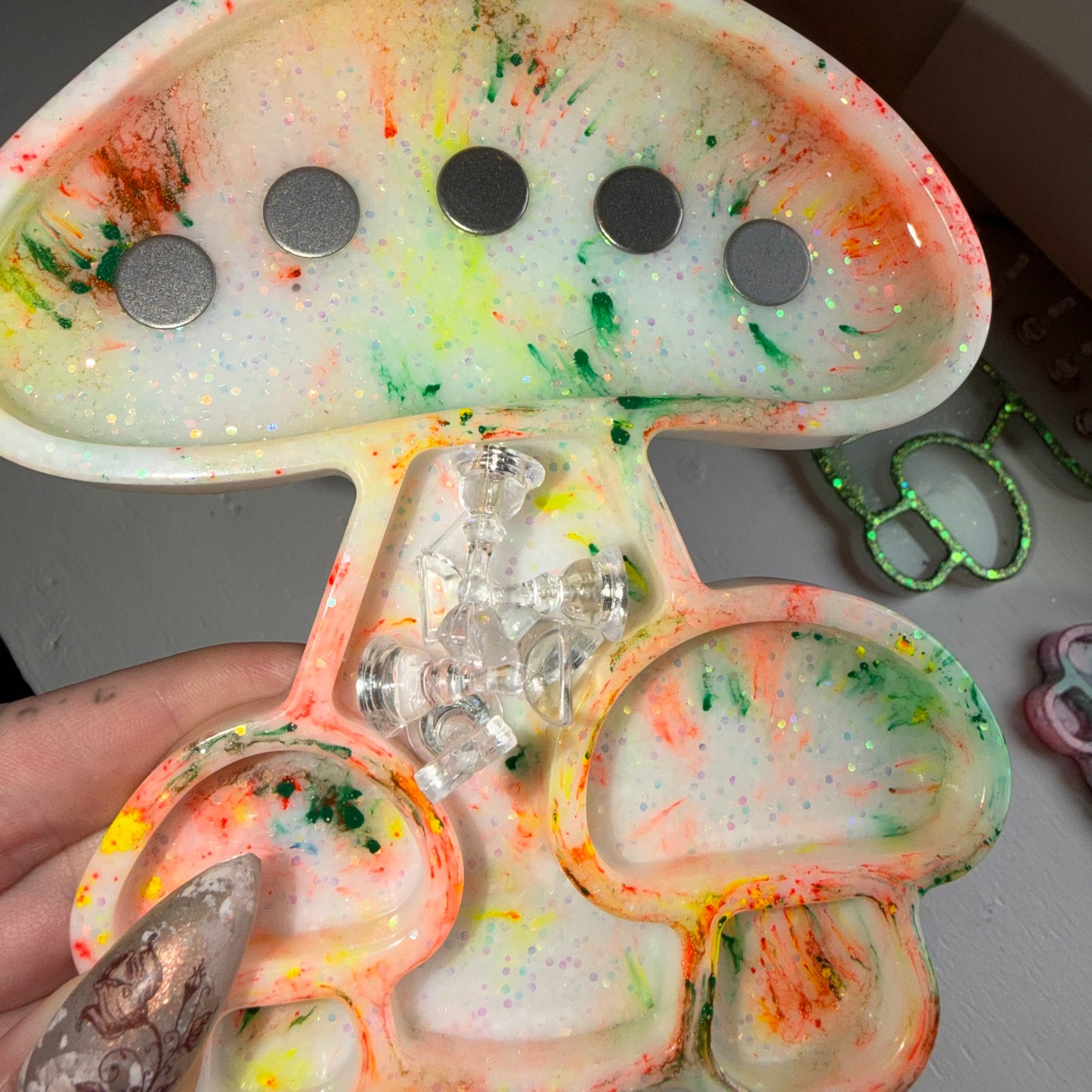 Mushroom Tray/Nail Stand #8