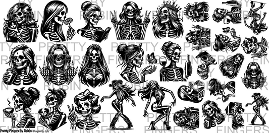 244 - Skulls & Ladies