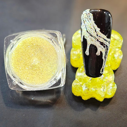 Yellow Nail Glitter