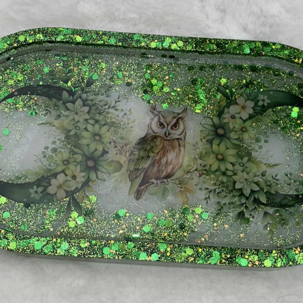 Oval Tray #3 – Pretty Fingers By Robin